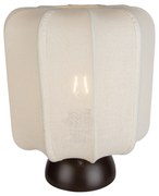 Stoffen Japandi tafellamp donker brons met beige kap - NoriJapandi E27 rond Binnenverlichting Lamp