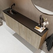 Mondiaz Ture 120cm toiletmeubel light brown grey met wastafel urban links geen kraangat