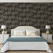 DUTCH WALLCOVERINGS Behang Galactic bruin en zwart