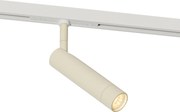 Moderne spot beige met wit voor railsysteem 1-fase - Slimline Uzzy