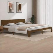 vidaXL Bedframe massief grenenhout honingbruin 200x200 cm