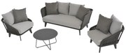 4 Seasons Outdoor Belize loungeset met Dali salontafel Ø 73 cm SALE  Loungeset    antraciet weerbestendig