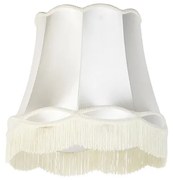 Stoffen Zijden lampenkap creme 45 cm - Granny Retro rond