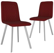 vidaXL Eetkamerstoelen 2 st fluweel rood