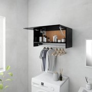 vidaXL Kledingkast 70x32,5x35 cm spaanplaat hoogglans zwart