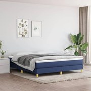 vidaXL Boxspringframe stof blauw 160x200 cm