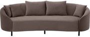 Goossens Bank Ragnar grijs, stof, 3-zits, modern design