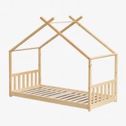 Houten Bed Voor Matras 90 Cm Maggie Kids Natuurlijk Hout & 90 X 190 Cm - Sklum