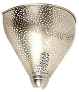 Oosterse wandlamp staal met lichteffect - Sinbad