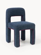 Bouclé gestoffeerde stoel Ana