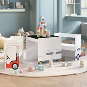 vidaXL 3-delige Kindertafel- en stoelenset politieauto-ontwerp MDF