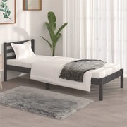 vidaXL Bedframe massief grenenhout grijs 75x190 cm 2FT6 Small Single