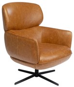 Kare Design Ottawa Draaibare Fauteuil Bruin Leer