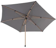 Azzurro stokparasol 300 cmØ woodlook frame charcoal 4 Seasons Outdoor