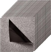 VEVOR tapijttegels 457,2 x 457,2 x 12 mm, verpakking van 10 stuks, zelfklevende tapijtbedekking 2 m², tapijtvloer, eenvoudige doe-het-zelf vervanging voor woonkamer en kantoor, donkerbruin