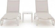 + 10% kassakorting | Verstelbaar ligbed Forza | Kunststof | Wit | Ligbed stapelbaar | Ligstoel tuin | Strandbed | Kees Smit Tuinmeubelen