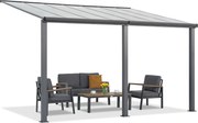 Aluminium terrasoverkapping 3 x 4 m Denver Garden Point antraciet