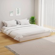 vidaXL Bedframe massief hout wit 180x200 cm 6FT Super King