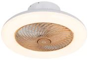 Plafondventilator met lamp hout incl. LED met afstandsbediening - Clima Design, Landelijk rond Binnenverlichting Lamp