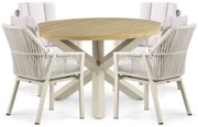 Tuinset 4 personen 120 cm Aluminium/rope Taupe Lifestyle Garden Furniture Verona/Rockville