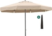 Parasol Shadowline Java | Inclusief hoes | Rond | 500cm | Met draaihendel | Bruin | Kees Smit Tuinmeubelen
