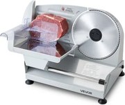 VEVOR vleessnijmachine 200 W, elektrische snijmachine met 190 mm SUS420-mes, snijdikte 0-1 mm, universele snijmachine voor bevroren vlees, ham, stokbrood en biefstuk.