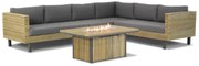 Hoek loungeset 6 personen Teak Old teak greywash  Lifestyle Garden Furniture New York