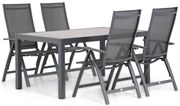 Presto Donato/Residence Dining Tuinset Aluminium/Textileen Grijs 5-delig