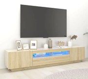 vidaXL Tv-meubel met LED-verlichting 200x35x40 cm sonoma eikenkleurig