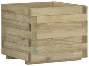 vidaXL Plantenbak verhoogd vierkant 50x50x40 cm hout