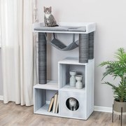 TRIXIE Kattenmeubel met een schap 72x38x110 cm grijs