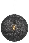 Eettafel / Eetkamer Design hanglamp zwart bol 45cm - Corda Design, Landelijk / Rustiek, Modern E27 rond Binnenverlichting Lamp