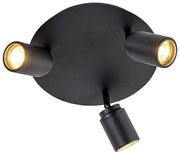 Smart badkamer Spot / Opbouwspot / Plafondspot zwart IP44 incl. 3 wifi GU10 - Ducha Modern GU10 IP44 rond Lamp