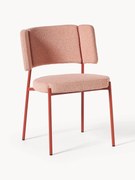 Bouclé gestoffeerde stoelen Samantha, 2 stuks