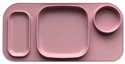 DERYAN Kinderplacemat Quuby silicone roze