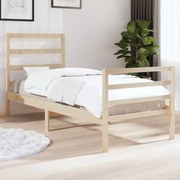 vidaXL Bedframe massief grenenhout 75x190 cm 2FT6 Small Single