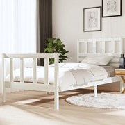 vidaXL Bedframe massief hout wit 90x190 cm 3FT single