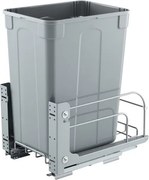 VEVOR 35 Qt uittrekbare afvalbak voor keukenkastjes, onderbouwafvalbak (draagvermogen 30 kg) met duurzaam metalen soft-close schuifsysteem en deurset, voor onderbouwgootsteen