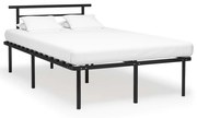 vidaXL Bedframe metaal zwart 120x200 cm