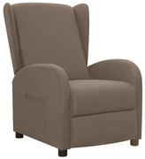 vidaXL Fauteuil verstelbaar stof taupe