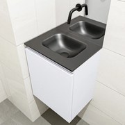 Mondiaz Olan 40cm toiletmeubel cale met wastafel urban midden geen kraangat