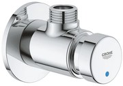 GROHE Euroeco Cosmopolitan S douchekraan zelfsluitend 1/2 blauw/rood chroom 36267000
