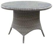 Riccione dining tuintafel 110 cm rond wit grijs