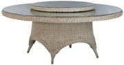 4 Seasons Outdoor Victoria dining tafel met Lazy Susan, pure 170 cm  Tuintafel    beige weerbestendig