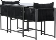 The Outsider diningset-jesse-balkonset-2-personen-zwart-120x61cm-the-outsider