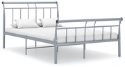 vidaXL Bedframe metaal grijs 120x200 cm