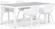 Tuinset 4 personen 180 cm Kunststof Wit Lifestyle Garden Furniture Salina/Margao