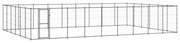 vidaXL Hondenkennel 65,34 m² staal