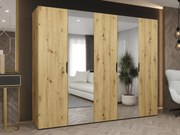 Kledingkast Hartford 516, Artisan eiken, 202x250x50cm, 181.5 kg, Kledingkast deuren: Met scharnieren