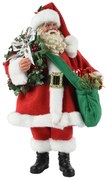 Kerstman Polyester met Kerstkrans en Tas